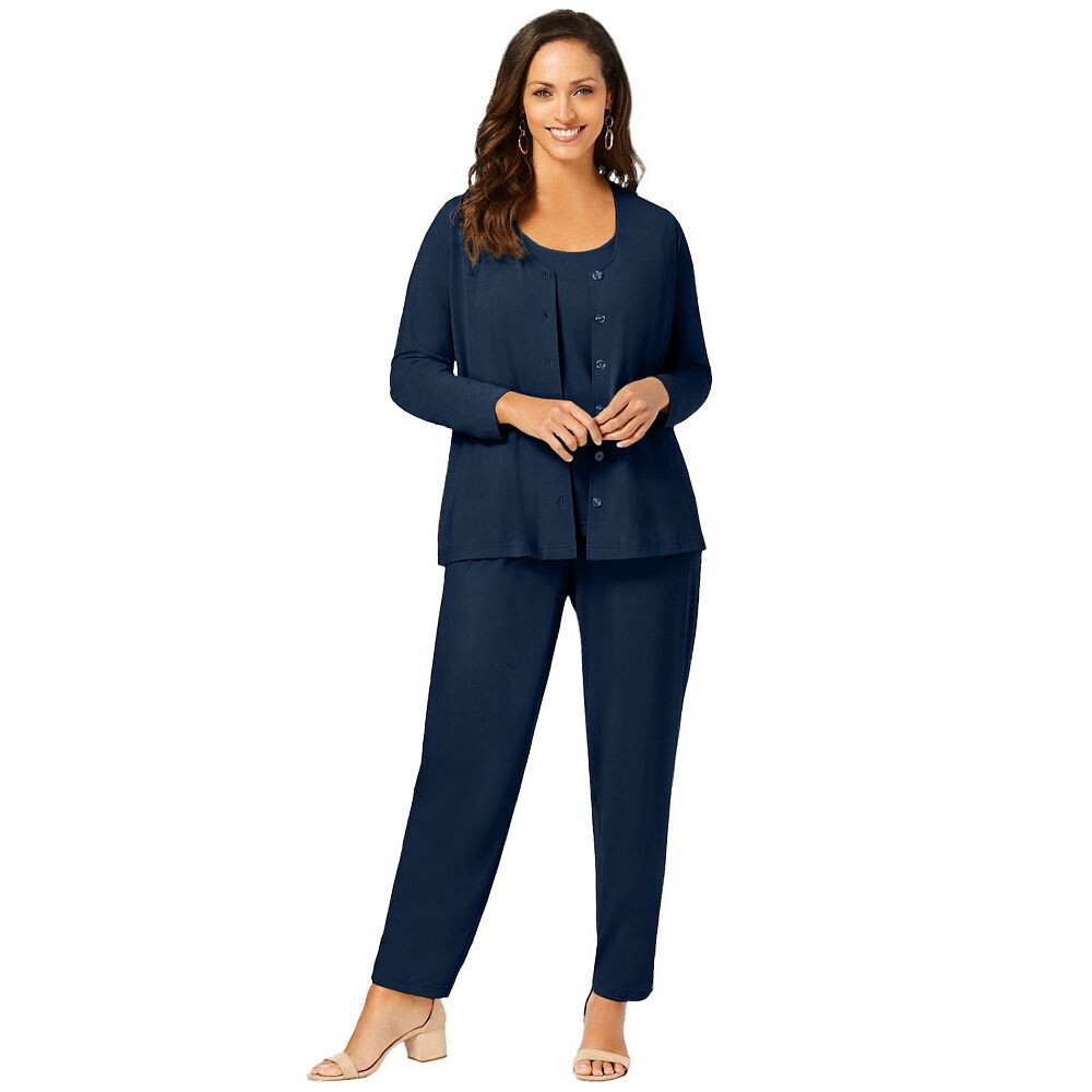 Jessica London Женский гардероб больших размеров из 4 предметов эластичного трикотажа, темно-синий
Jessica London Женский гардероб больших размеров из 4 предметов эластичного трикотажа, темно-синий