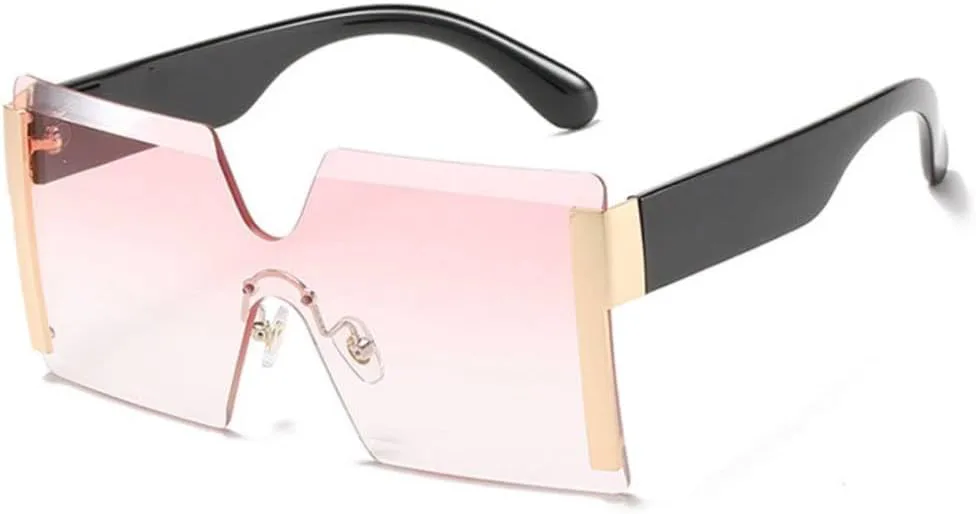 MUTYNE Модные цельные квадратные солнцезащитные очки для женщин, большие солнцезащитные очки без оправы для мужчин, очки с защитой от УФ-излучения UV400, Gold Pink
MUTYNE Модные цельные квадратные солнцезащитные очки для женщин, большие солнцезащитные очки без оправы для мужчин, очки с защитой от УФ-излучения UV400, Gold Pink