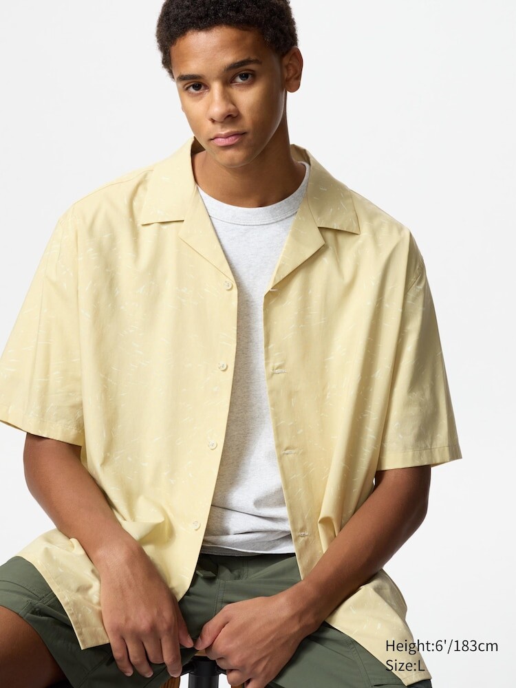 Рубашка из смеси модала и хлопка с принтом и коротким рукавом Uniqlo, цвет 41 желтый
Рубашка из смеси модала и хлопка с принтом и коротким рукавом Uniqlo, цвет 41 желтый