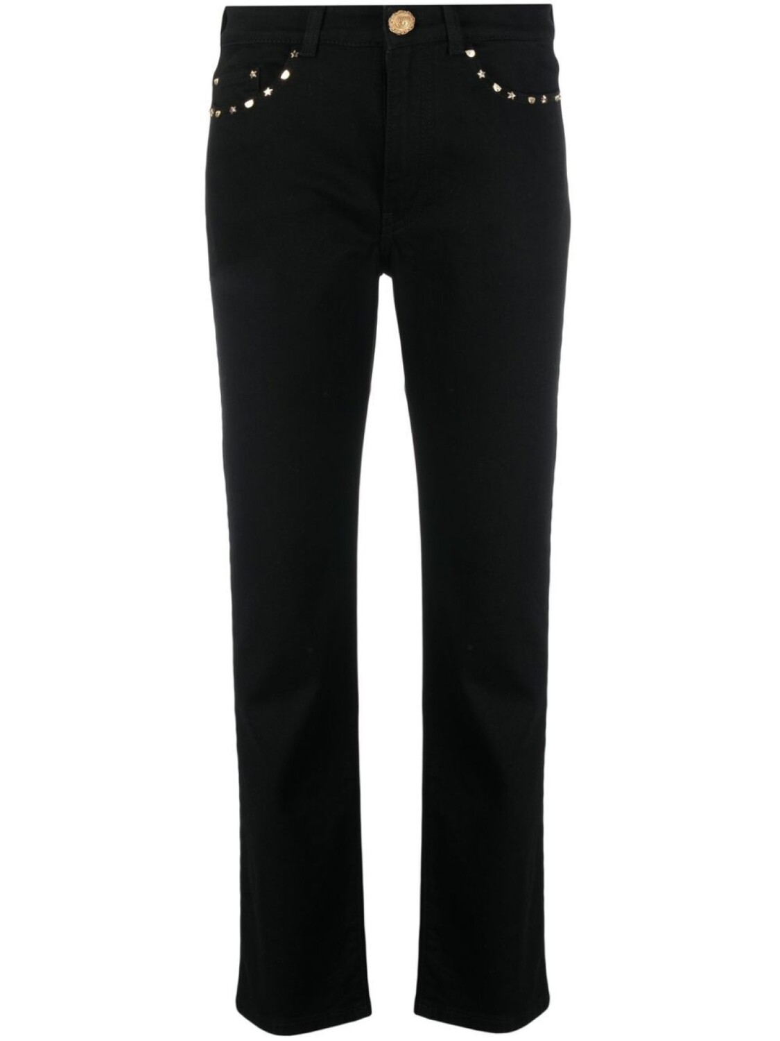 Chiara Ferragni прямые джинсы с заклепками, черный
Chiara Ferragni прямые джинсы с заклепками, черный