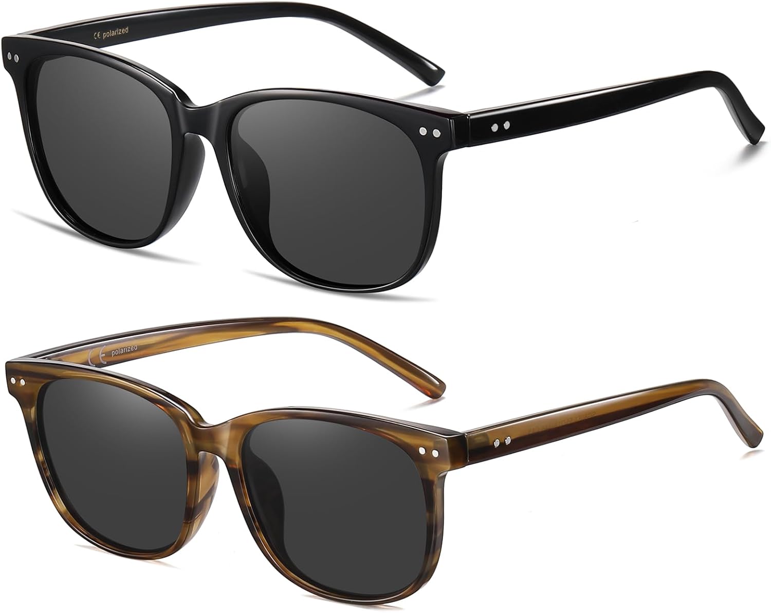 Женские поляризованные солнцезащитные очки HAOLOTA, классические круглые солнцезащитные очки для вождения, рыбалки, легкие, с защитой от УФ-излучения UV400, A04 2pcs Black/Grey + Brown Stripes/Grey
Женские поляризованные солнцезащитные очки HAOLOTA, классические круглые солнцезащитные очки для вождения, рыбалки, легкие, с защитой от УФ-излучения UV400, A04 2pcs Black/Grey + Brown Stripes/Grey