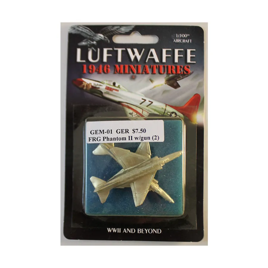 ФРГ Фантом II с пистолетом, Luftwaffe 1946 Miniatures - Germany - Modern (1:300) 
ФРГ Фантом II с пистолетом, Luftwaffe 1946 Miniatures - Germany - Modern (1:300)