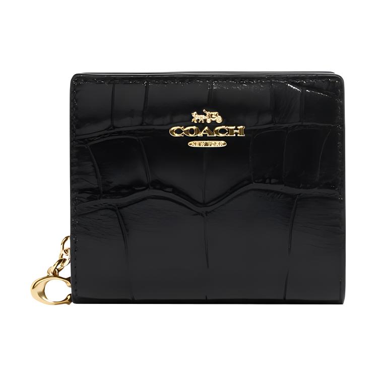 COACH Кошелёк из крокодиловой кожи с тиснением и гладким кардхолдером 
COACH Кошелёк из крокодиловой кожи с тиснением и гладким кардхолдером