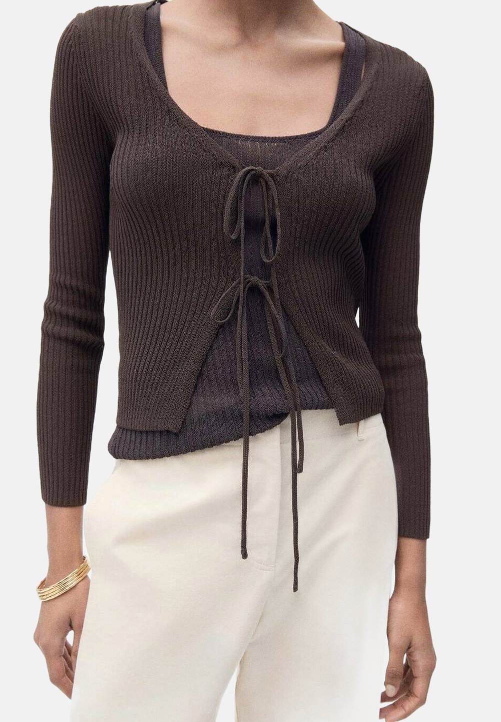 Кардиган GERANIO Mango, коричневый 
Кардиган GERANIO Mango, коричневый