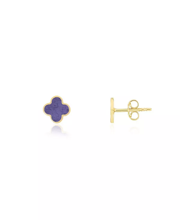 Мини-Серьги-Гвоздики с аметистовым клевером, золото 14 карат The Lovery, amethyst
Мини-Серьги-Гвоздики с аметистовым клевером, золото 14 карат The Lovery, amethyst