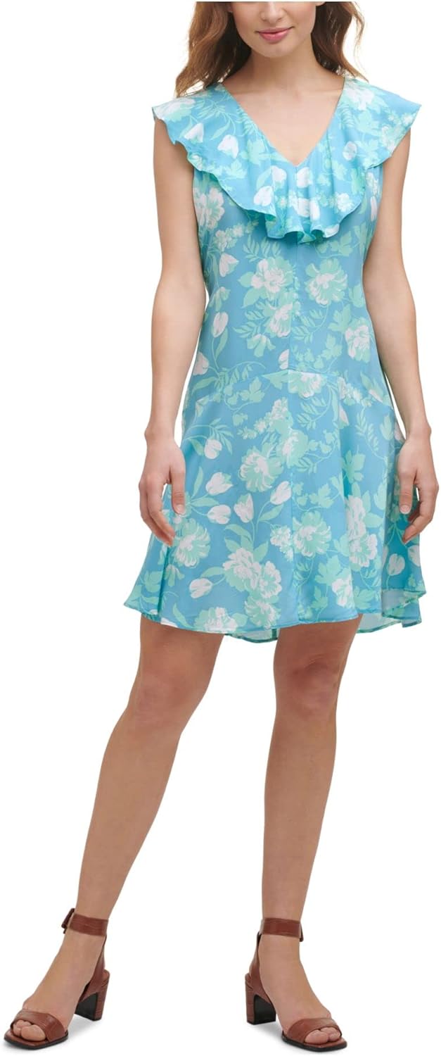 Женское платье Calvin Klein с оборкой на горловине и оборкой на подоле, Mykonos Multi
Женское платье Calvin Klein с оборкой на горловине и оборкой на подоле, Mykonos Multi