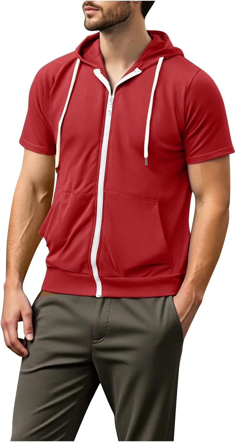 Мужская тонкая худи с капюшоном и карманами
Мужская тонкая худи с капюшоном и карманами