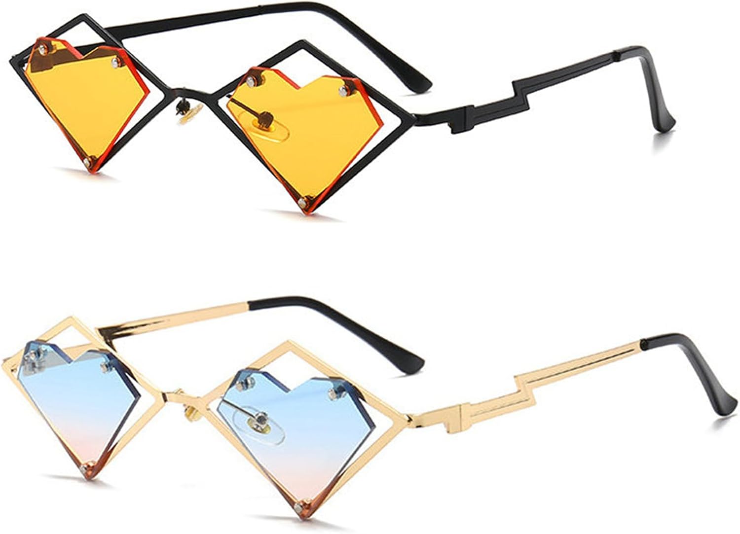 Ретро-очки в форме сердца неправильной формы для мужчин, панк, с прозрачными линзами цвета океана, для женщин, хип-хоп, для вечеринки, Хэллоуина willochra, 2pcs-yellow&blue Pink
Ретро-очки в форме сердца неправильной формы для мужчин, панк, с прозрачными линзами цвета океана, для женщин, хип-хоп, для вечеринки, Хэллоуина willochra, 2pcs-yellow&blue Pink