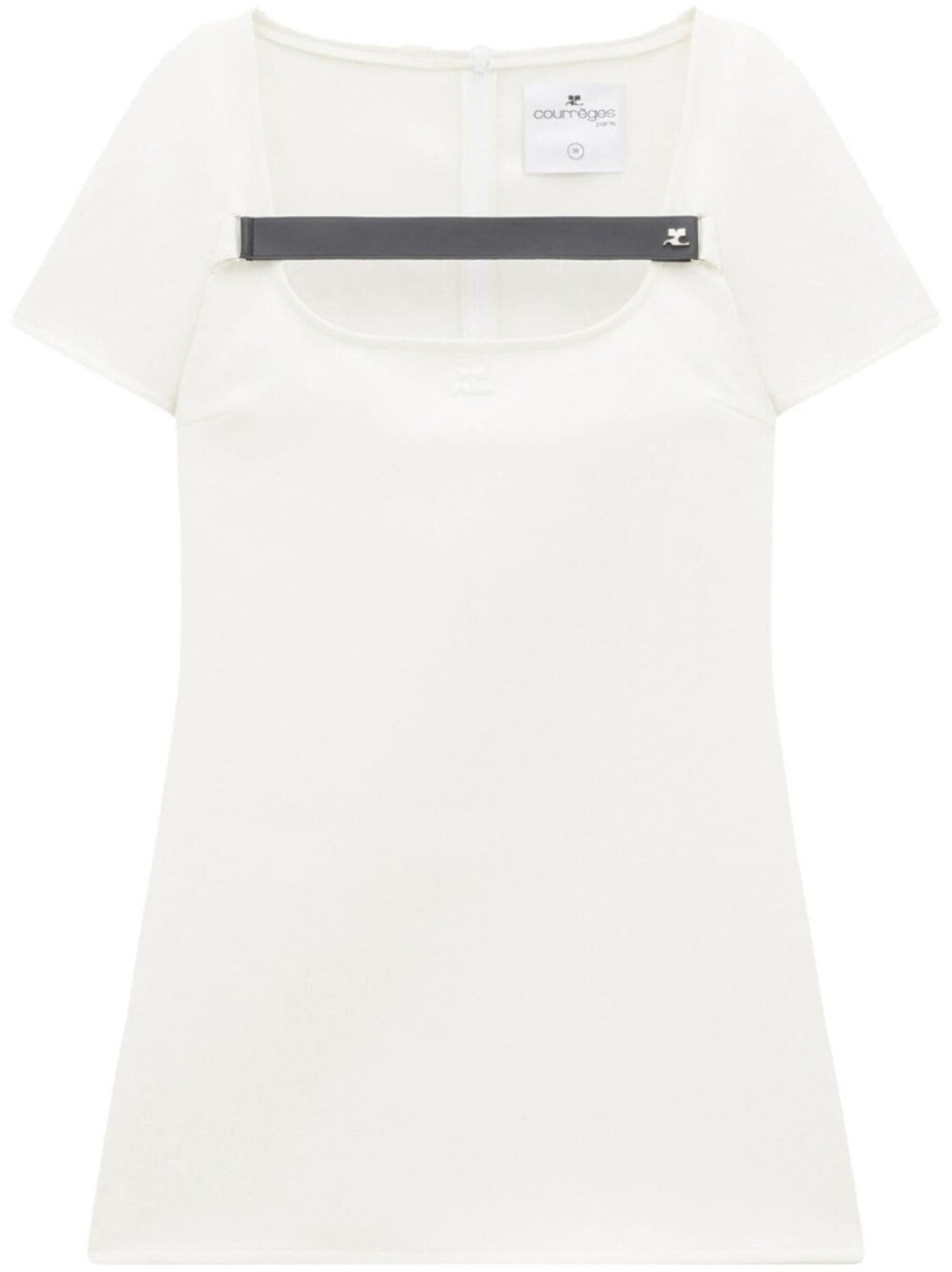 Courrèges платье с короткими рукавами, белый
Courrèges платье с короткими рукавами, белый