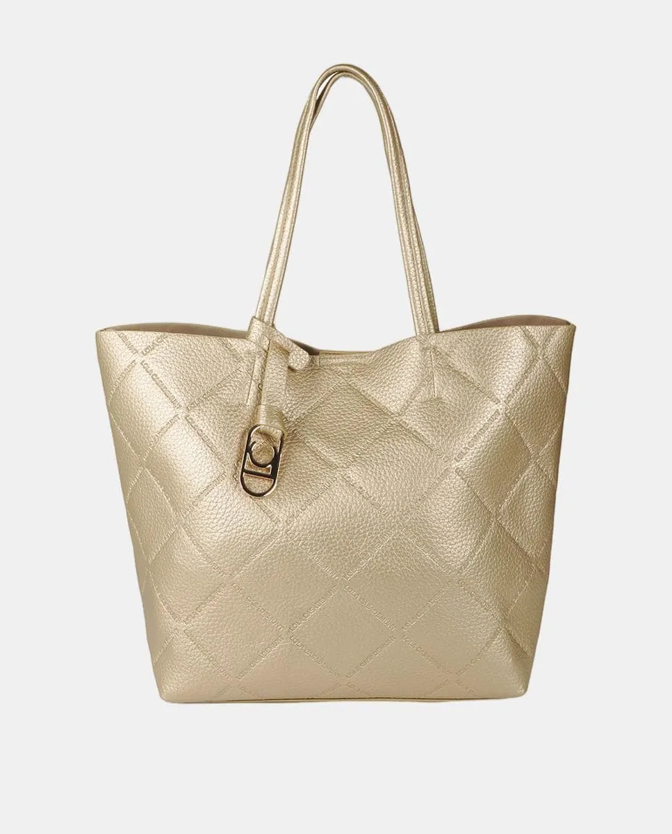 Сумка через плечо с двойной ручкой и овальным подвесным логотипом Lola Casademunt, золотой
Сумка через плечо с двойной ручкой и овальным подвесным логотипом Lola Casademunt, золотой