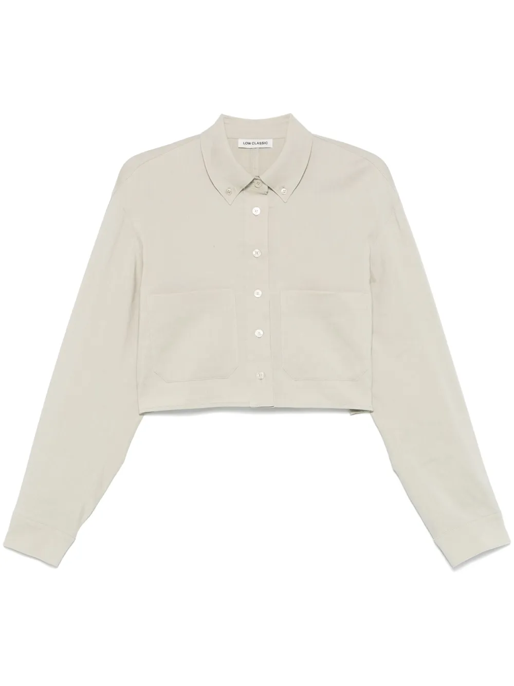 Укороченная рубашка с карманами Low Classic, зеленый
Укороченная рубашка с карманами Low Classic, зеленый