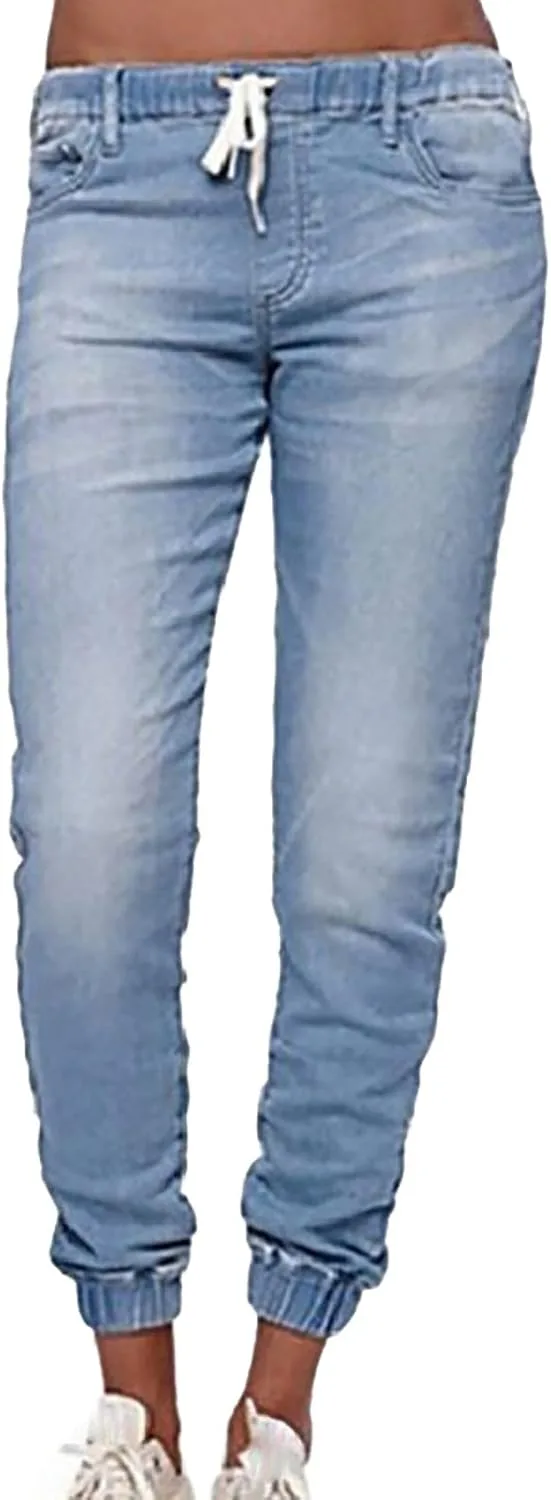 Джинсы для женщин Plus Size с эластичным поясом и завязками
Джинсы для женщин Plus Size с эластичным поясом и завязками