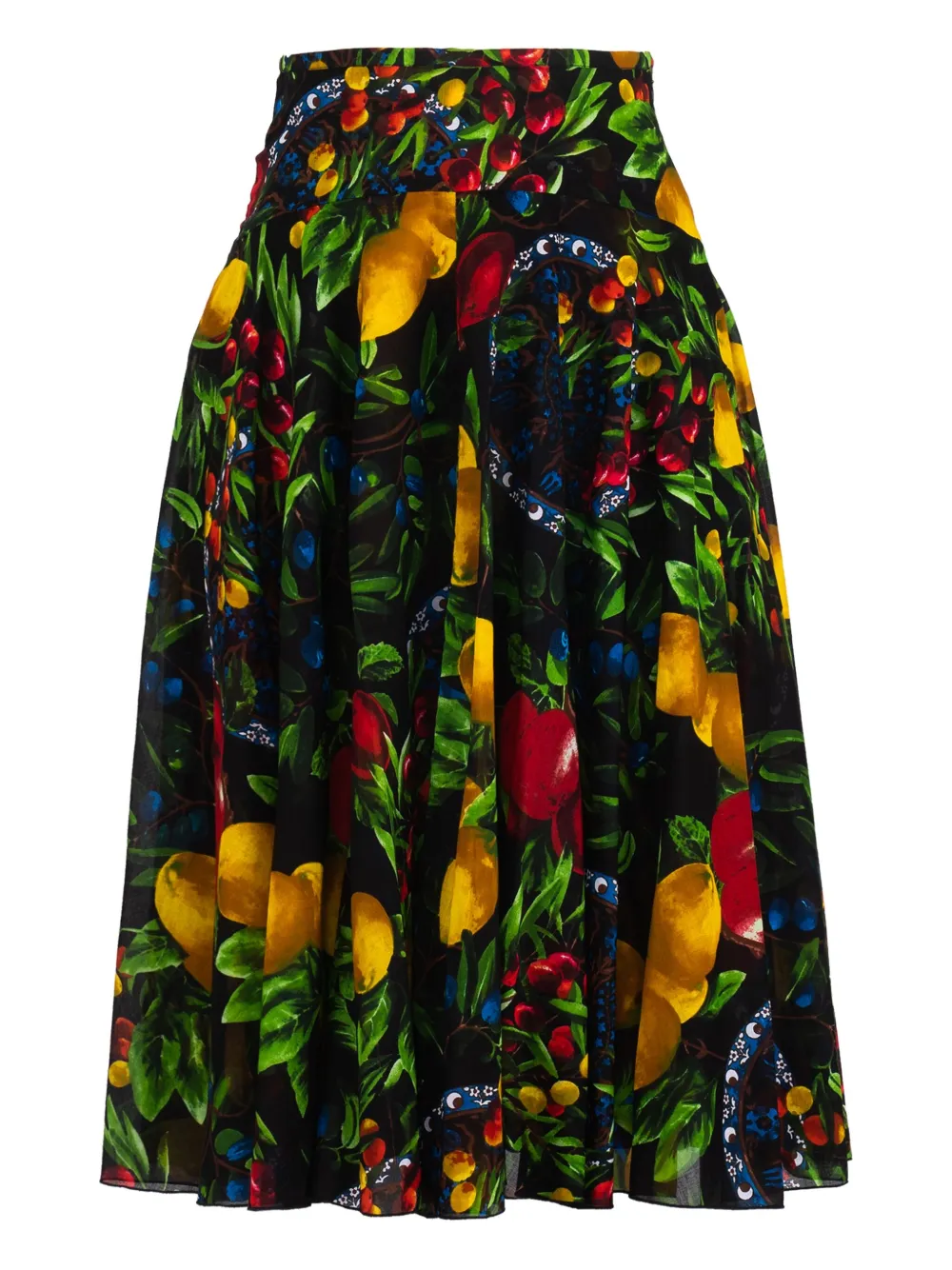 Плиссированная юбка-миди с фруктовым принтом Samantha Sung, черный
Плиссированная юбка-миди с фруктовым принтом Samantha Sung, черный