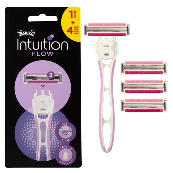 Бритва, 1 шт. + картриджи, 4 шт./1 уп. Wilkinson Intuition flow
Бритва, 1 шт. + картриджи, 4 шт./1 уп. Wilkinson Intuition flow