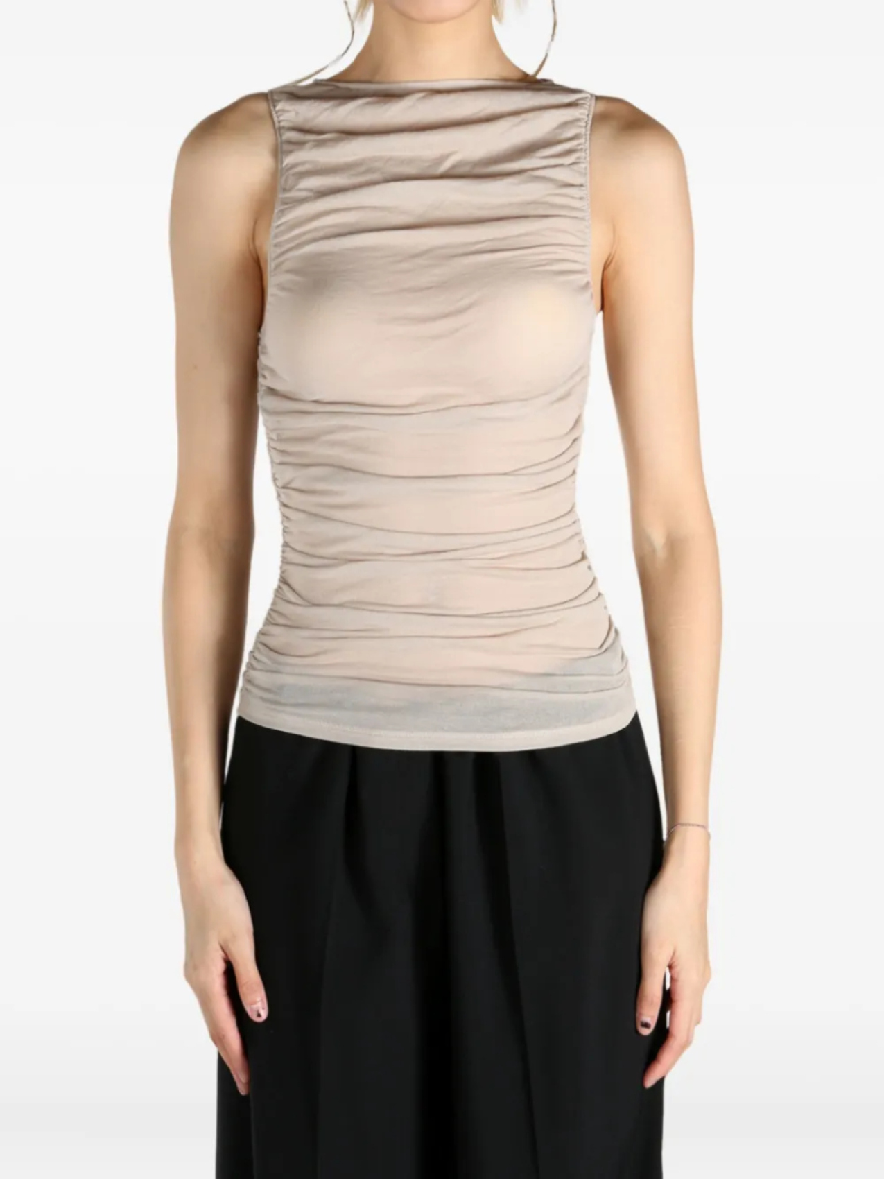 Топ без рукавов с оборками Paloma Wool, нейтральный
Топ без рукавов с оборками Paloma Wool, нейтральный