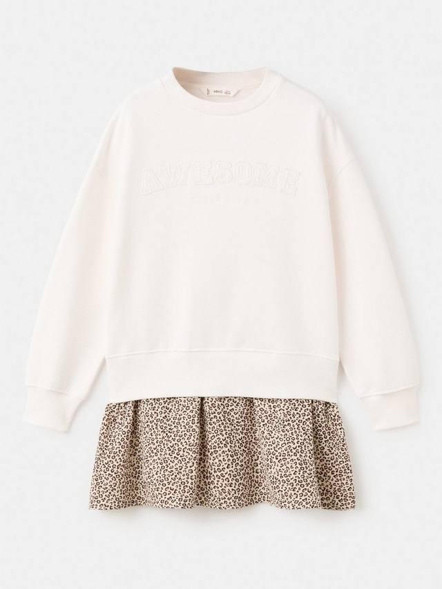 Детское хлопковое платье-свитшот А-силуэта Mango, Natural White
Детское хлопковое платье-свитшот А-силуэта Mango, Natural White