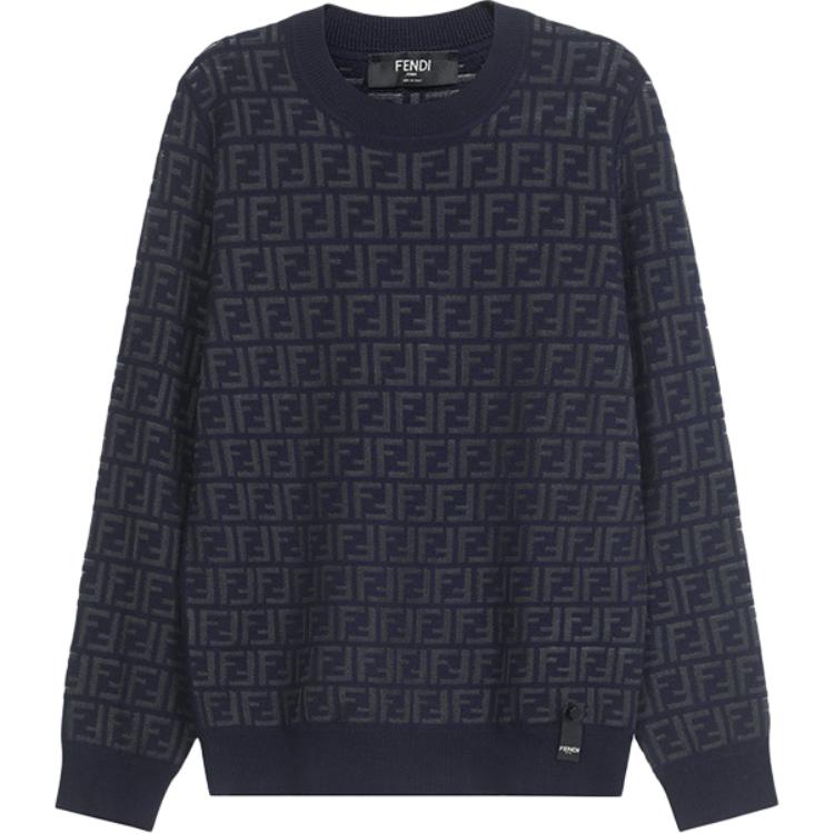 Джемпер с жаккардовым узором по всей поверхности Ff FENDI, синий
Джемпер с жаккардовым узором по всей поверхности Ff FENDI, синий