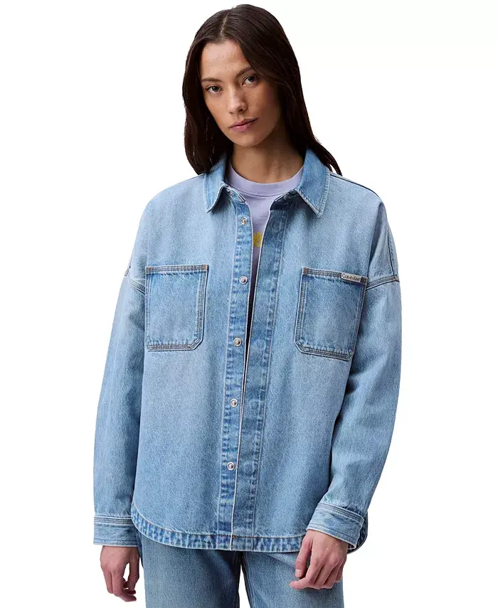 Женская практичная хлопковая джинсовая рубашка Calvin Klein Jeans, синий
Женская практичная хлопковая джинсовая рубашка Calvin Klein Jeans, синий