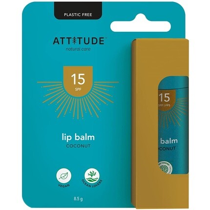 ATTITUDE Бальзам для губ SPF 15 без пластика, без воды, веганский солнцезащитный крем, кокос, 8,5 г
ATTITUDE Бальзам для губ SPF 15 без пластика, без воды, веганский солнцезащитный крем, кокос, 8,5 г