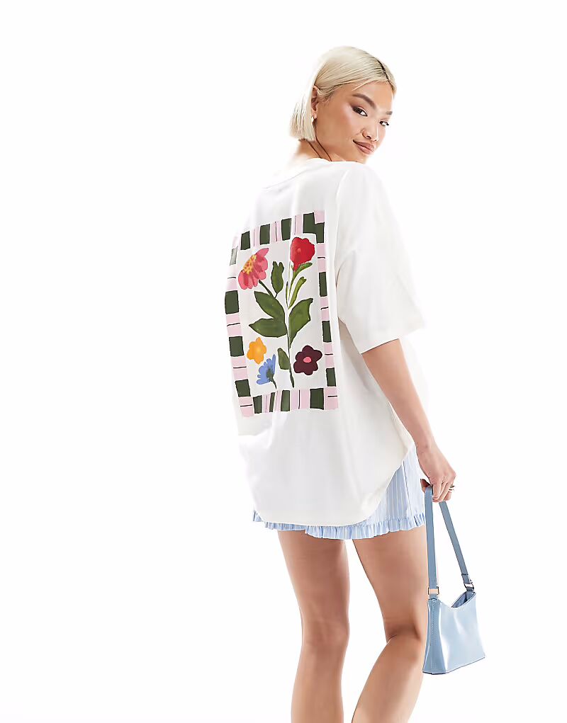 Футболка ASOS DESIGN свободного кроя с полосатой каймой и цветочным принтом кремового цвета
Футболка ASOS DESIGN свободного кроя с полосатой каймой и цветочным принтом кремового цвета
