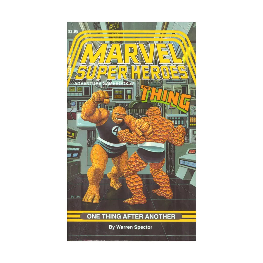 Роман в мягкой обложке Marvel Super Heroes Gamebook #5 - The Thing in One Thing after Another, Marvel Super Heroes (TSR)
Роман в мягкой обложке Marvel Super Heroes Gamebook #5 - The Thing in One Thing after Another, Marvel Super Heroes (TSR)