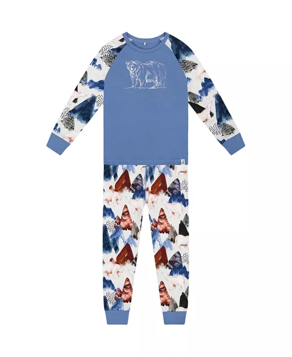 Детский пижамный комплект из двух частей из органического хлопка для мальчиков. Deux Par Deux, синий
Детский пижамный комплект из двух частей из органического хлопка для мальчиков. Deux Par Deux, синий