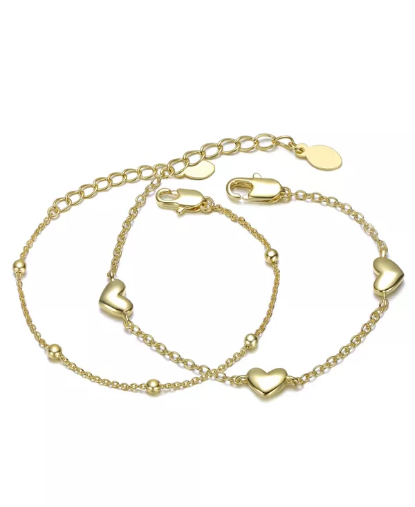 Комплект из 2 браслетов-студий с покрытием из 14-каратного золота Gigigirl, gold
Комплект из 2 браслетов-студий с покрытием из 14-каратного золота Gigigirl, gold