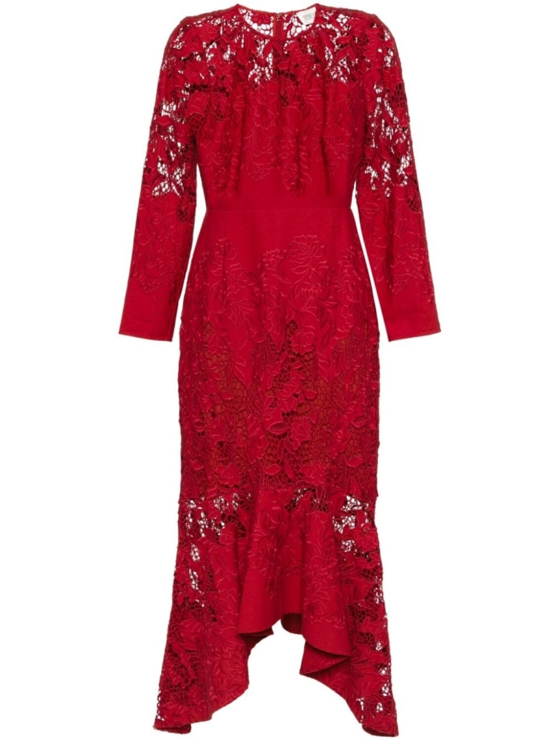 Marchesa Rosa асимметричное кружевное макси-платье, красный
Marchesa Rosa асимметричное кружевное макси-платье, красный