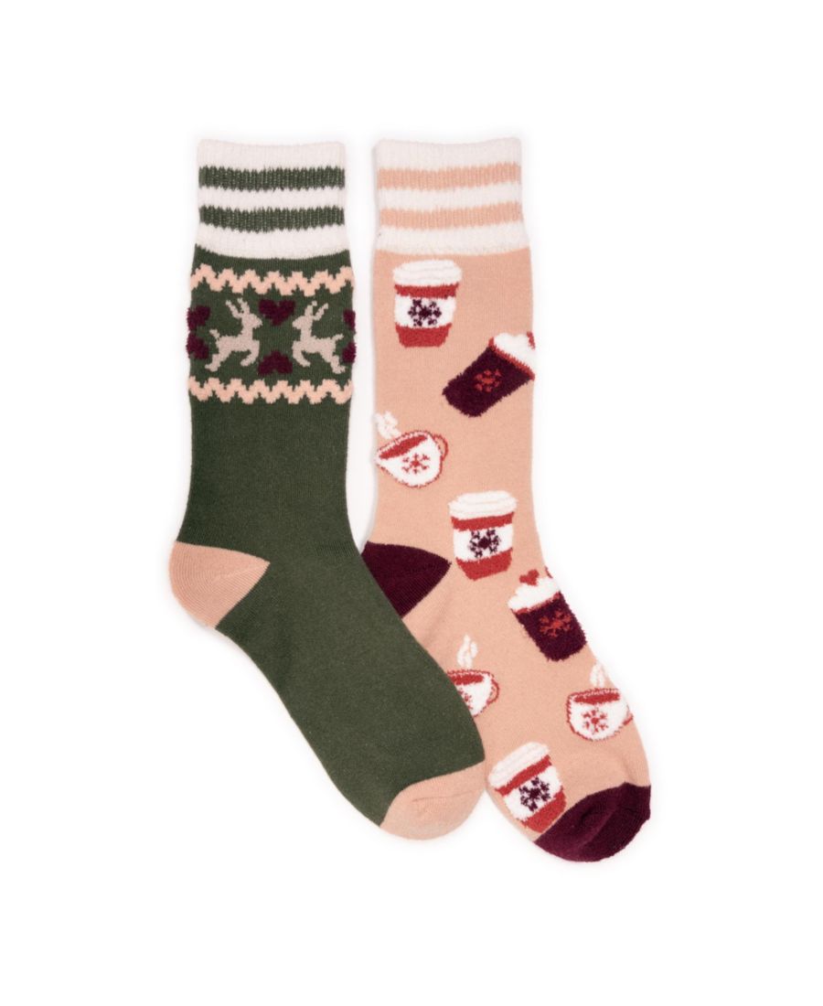 Женские уютные домашние носки с оригинальным дизайном, 2 пары MUK LUKS, Green/rose
Женские уютные домашние носки с оригинальным дизайном, 2 пары MUK LUKS, Green/rose