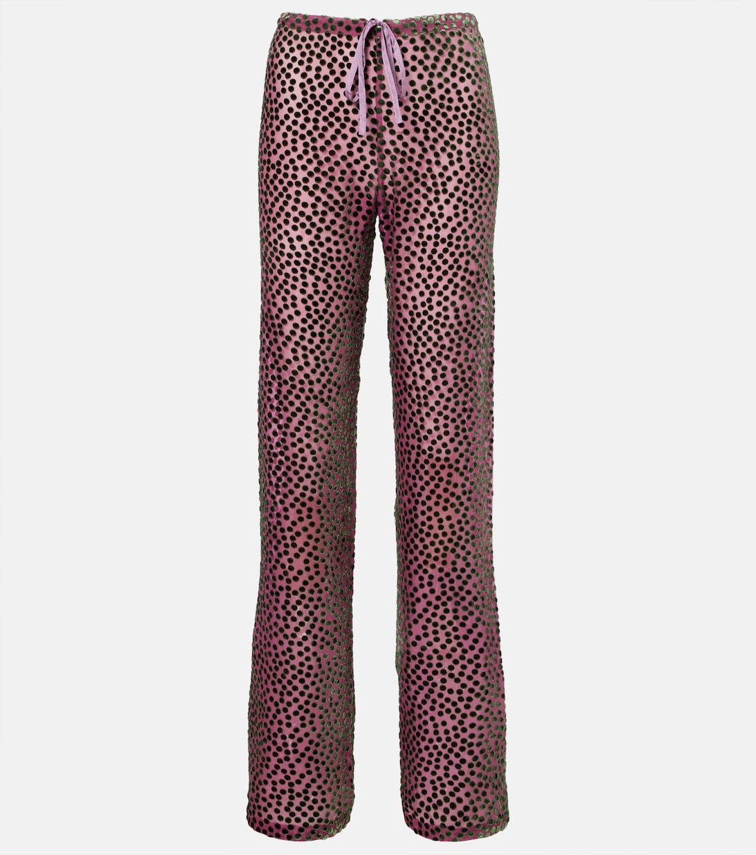 Прямые брюки в горошек Dries Van Noten, Dark Pink
Прямые брюки в горошек Dries Van Noten, Dark Pink
