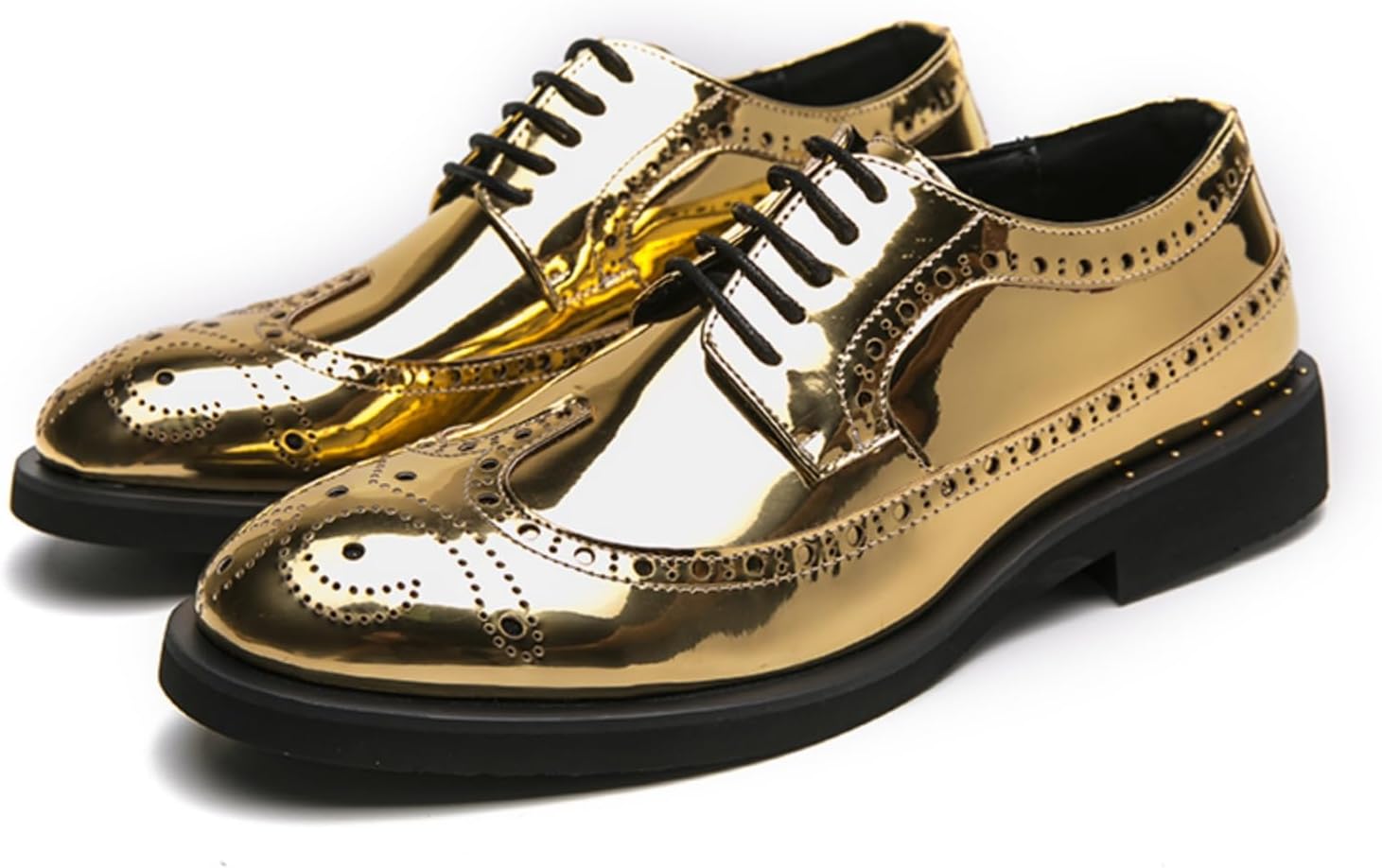 Мужские броги-оксфорды из металлической розовой золоты - кожаные с зеркальной тисненой поверхностью, с контрастными черными шнурками, толстой амортизирующей подошвой и усиленным каблуком для свадьбы, официальных мероприятий или офиса Lshwcift
Мужские броги-оксфорды из металлической розовой золоты - кожаные с зеркальной тисненой поверхностью, с контрастными черными шнурками, толстой амортизирующей подошвой и усиленным каблуком для свадьбы, официальных мероприятий или офиса Lshwcift