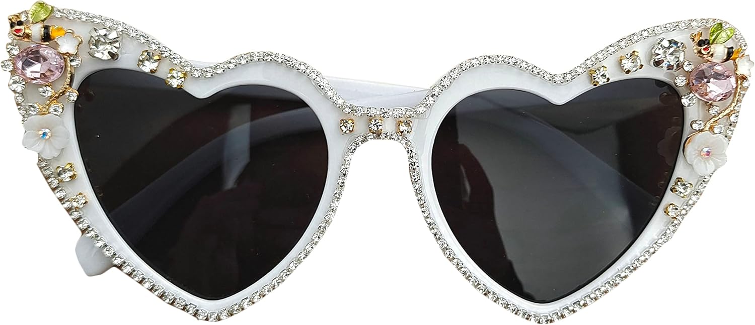 Willochra Fashion Heart Женские солнцезащитные очки со стразами, блестящие солнцезащитные очки в форме сердца, женские солнцезащитные очки с бриллиантами для вечеринки, розовые очки, White
Willochra Fashion Heart Женские солнцезащитные очки со стразами, блестящие солнцезащитные очки в форме сердца, женские солнцезащитные очки с бриллиантами для вечеринки, розовые очки, White