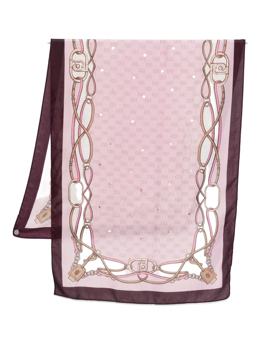 Платок с цепочным принтом Liu Jo, розовый
Платок с цепочным принтом Liu Jo, розовый