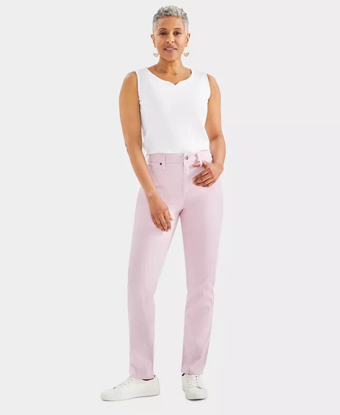 Женские джинсы прямого кроя с высокой посадкой, стандартной, короткой и длинной длины Style & Co, фиолетовый
Женские джинсы прямого кроя с высокой посадкой, стандартной, короткой и длинной длины Style & Co, фиолетовый