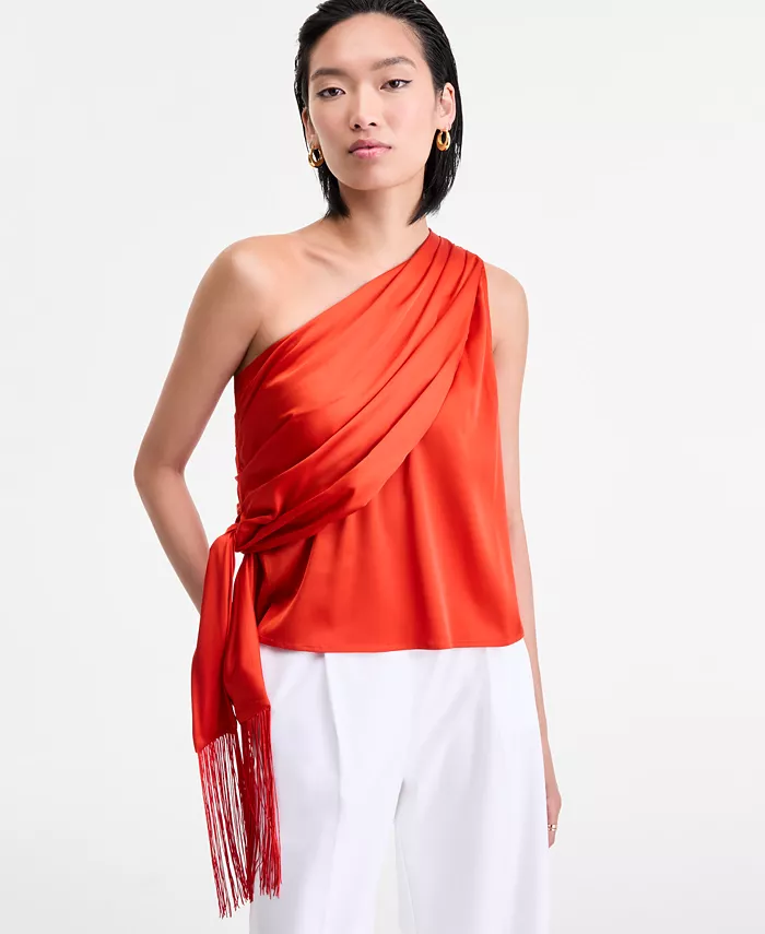 Женский топ с асимметричным плечом и боковой бахромой I.N.C. International Concepts, красный
Женский топ с асимметричным плечом и боковой бахромой I.N.C. International Concepts, красный