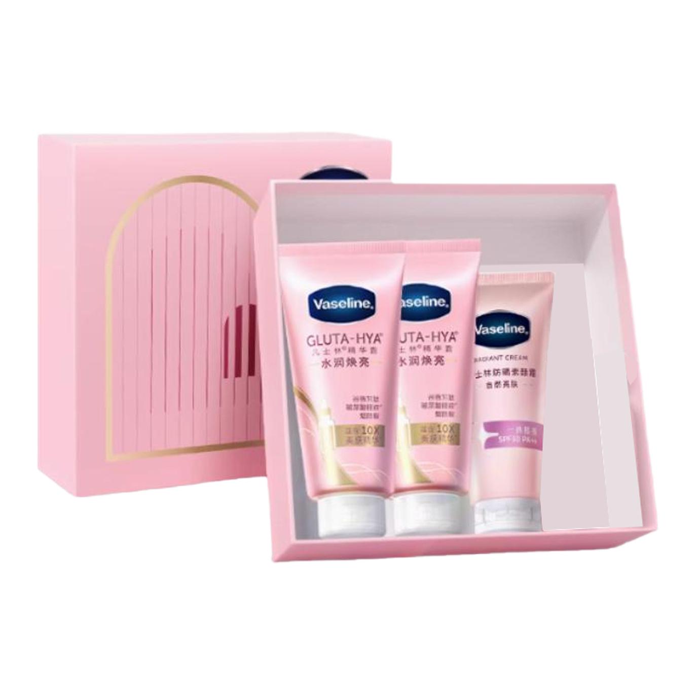 Увлажняющий и сияющий набор для ухода успокаивающая кожа гидратация Vaseline, three-piece set: розовый bubu body lotion 280ml*2+sunscreen foundation 150g
Увлажняющий и сияющий набор для ухода успокаивающая кожа гидратация Vaseline, three-piece set: розовый bubu body lotion 280ml*2+sunscreen foundation 150g