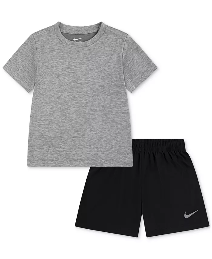 Футболка и шорты для мальчиков Dri-FIT, 2 предмета Nike, черный
Футболка и шорты для мальчиков Dri-FIT, 2 предмета Nike, черный