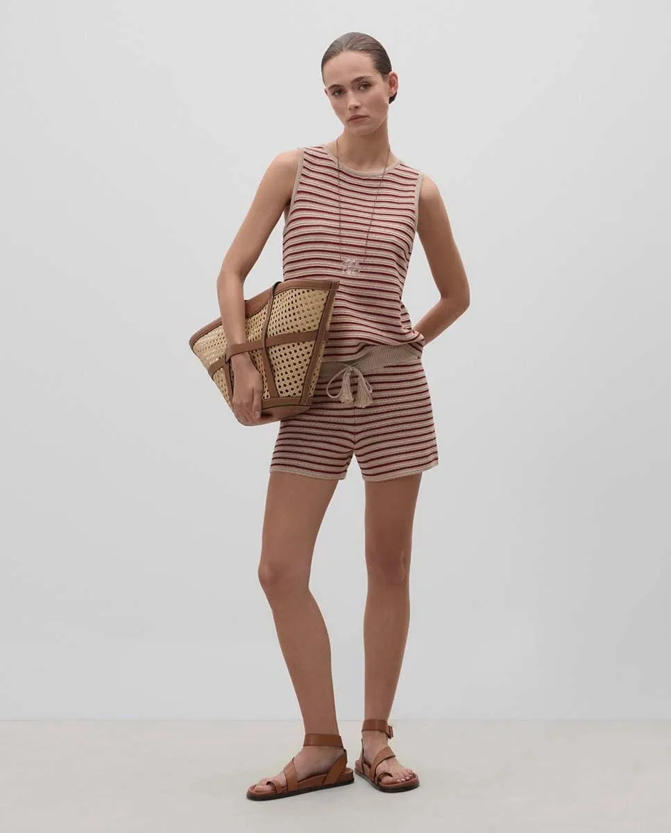 Женский топ из трикотажа в полоску Simorra, красный
Женский топ из трикотажа в полоску Simorra, красный