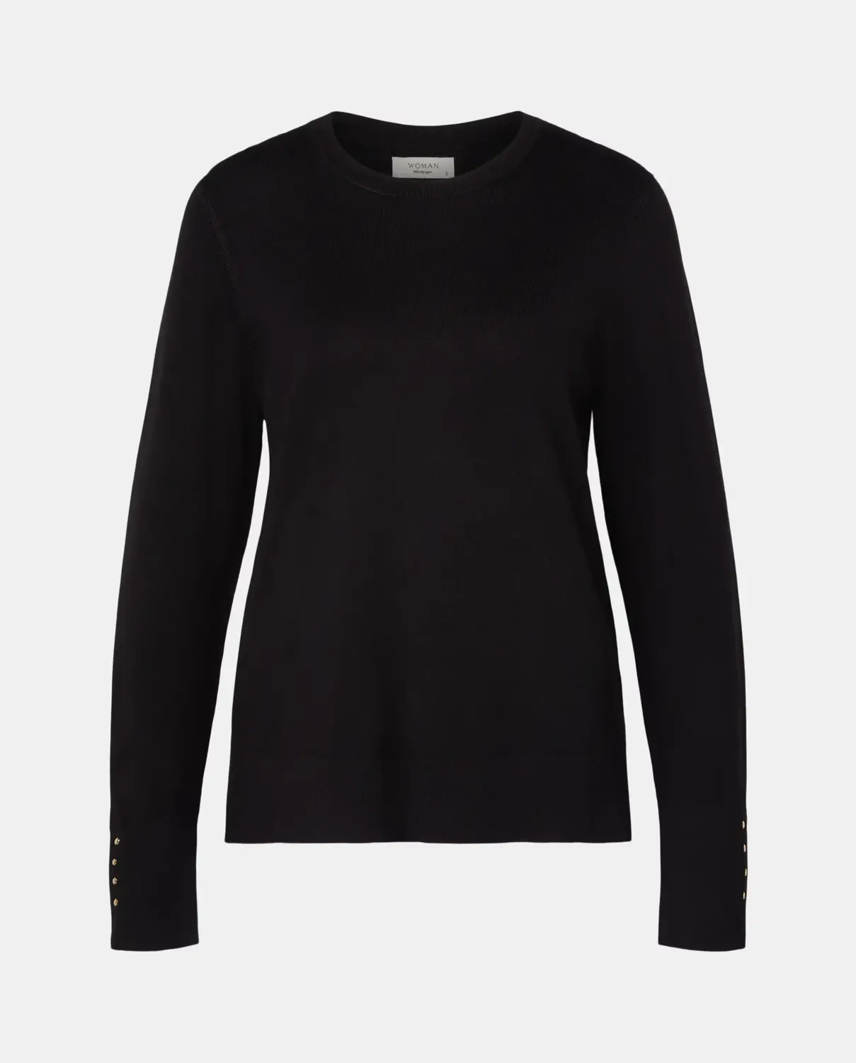 Базовый женский свитер из вискозы без узоров Woman El Corte Inglés, черный
Базовый женский свитер из вискозы без узоров Woman El Corte Inglés, черный