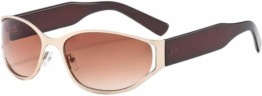 Панк-тренд, крутые овальные солнцезащитные очки из полого металла для женщин, хип-хоп, люксовые, для мужчин, для активного отдыха, походов, с защитой от УФ-излучения UV400 TVTBBVV, Brown Tea
Панк-тренд, крутые овальные солнцезащитные очки из полого металла для женщин, хип-хоп, люксовые, для мужчин, для активного отдыха, походов, с защитой от УФ-излучения UV400 TVTBBVV, Brown Tea