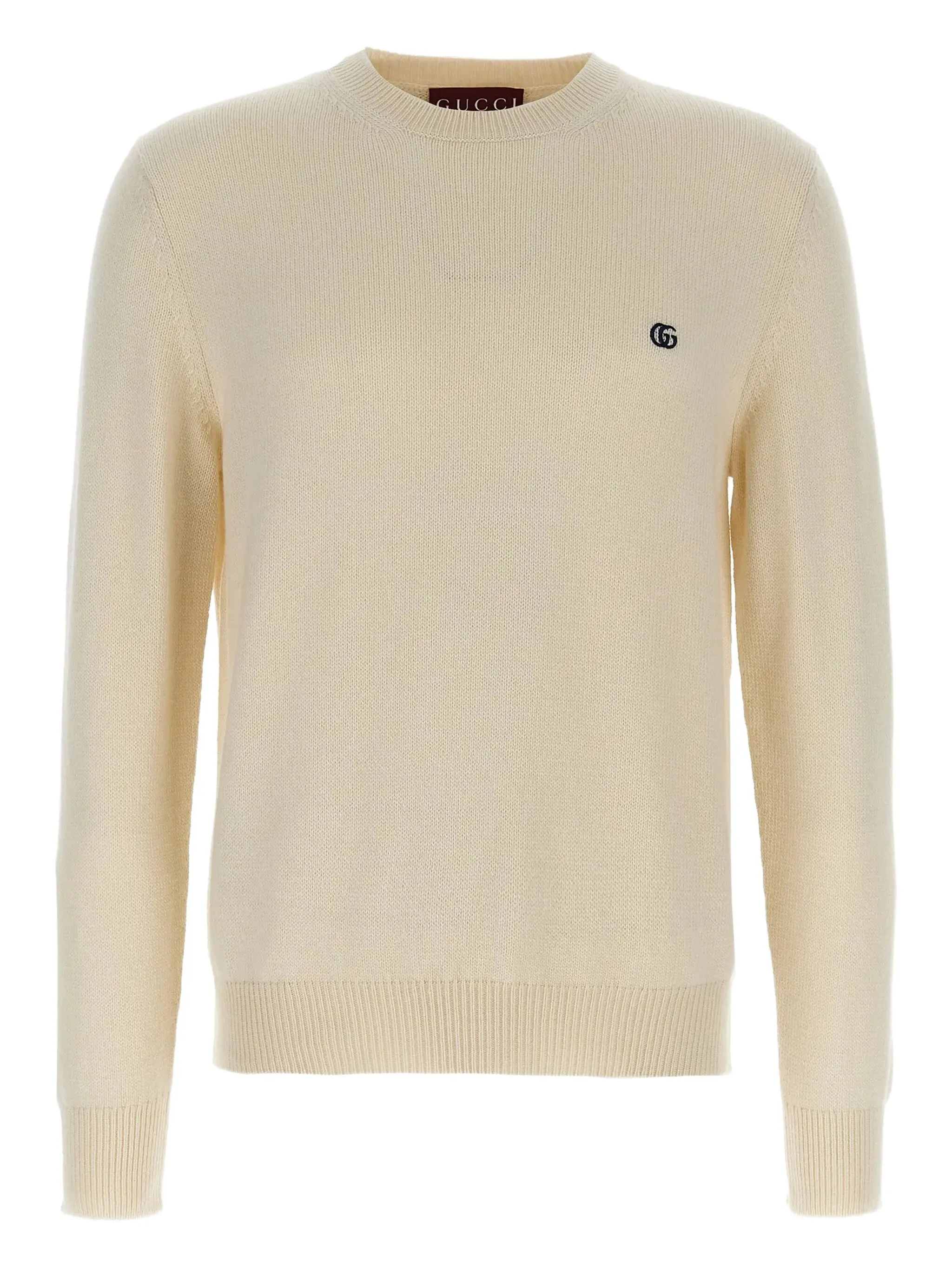 Шерстяной свитер с вышитым логотипом Gucci, белый
Шерстяной свитер с вышитым логотипом Gucci, белый