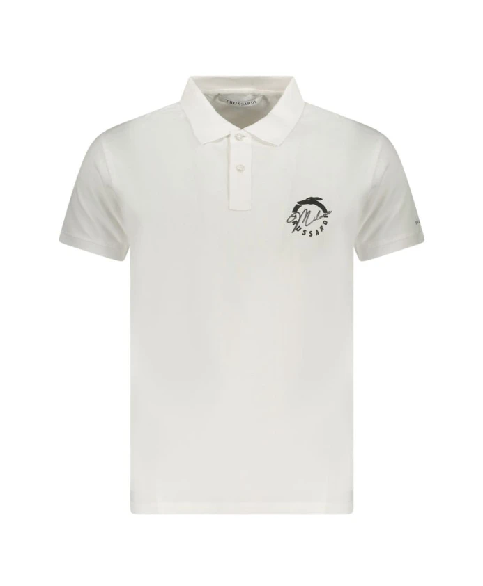 Белая хлопковая рубашка поло Trussardi, белый
Белая хлопковая рубашка поло Trussardi, белый