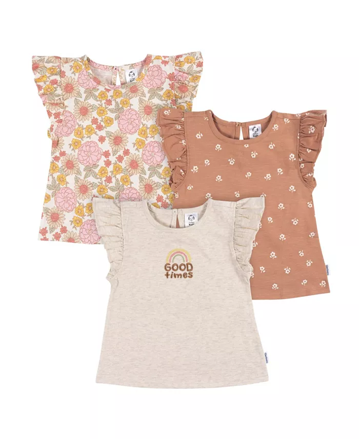 Футболки для девочек с коротким рукавом, набор из 3 штук Gerber, оранжевый
Футболки для девочек с коротким рукавом, набор из 3 штук Gerber, оранжевый