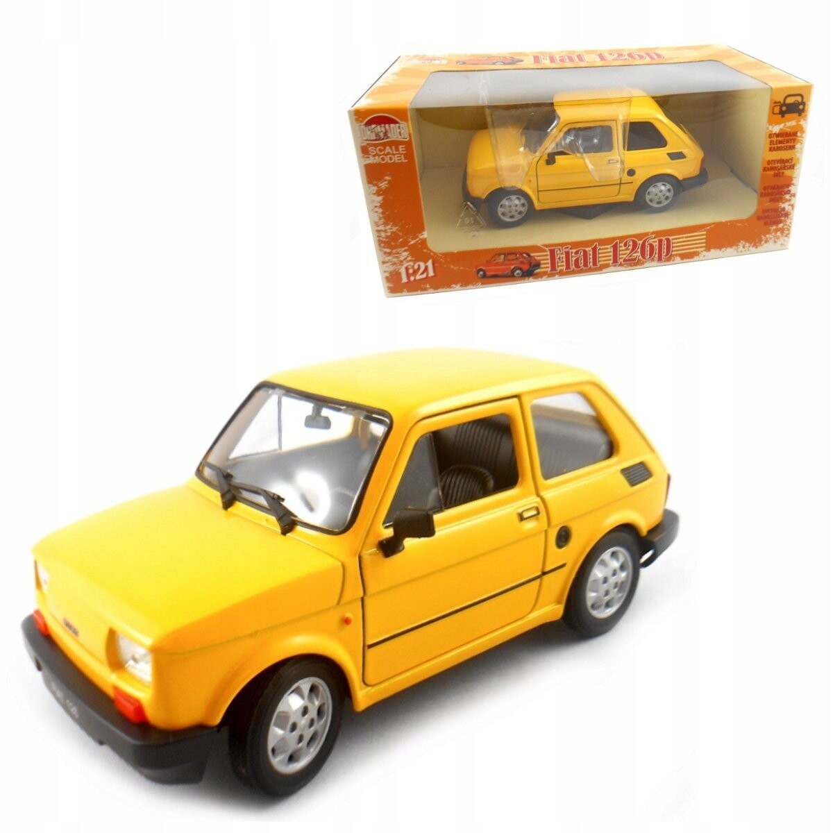 Fiat 126P Maluch PRL Желтый Масштаб 1:21 Welly
Fiat 126P Maluch PRL Желтый Масштаб 1:21 Welly