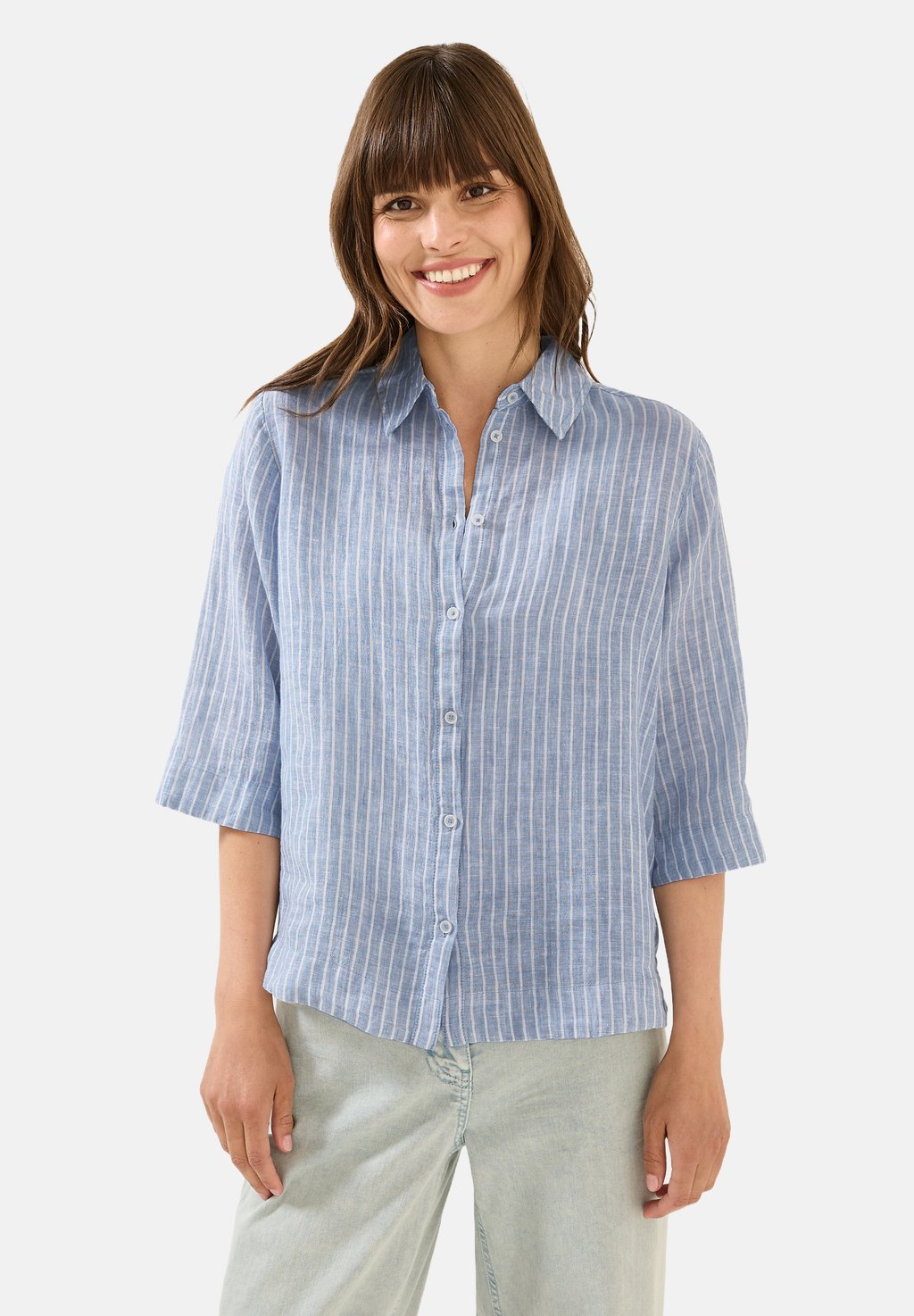 Блузка на пуговицах GESTREIFTE Cecil, металлик синий
Блузка на пуговицах GESTREIFTE Cecil, металлик синий