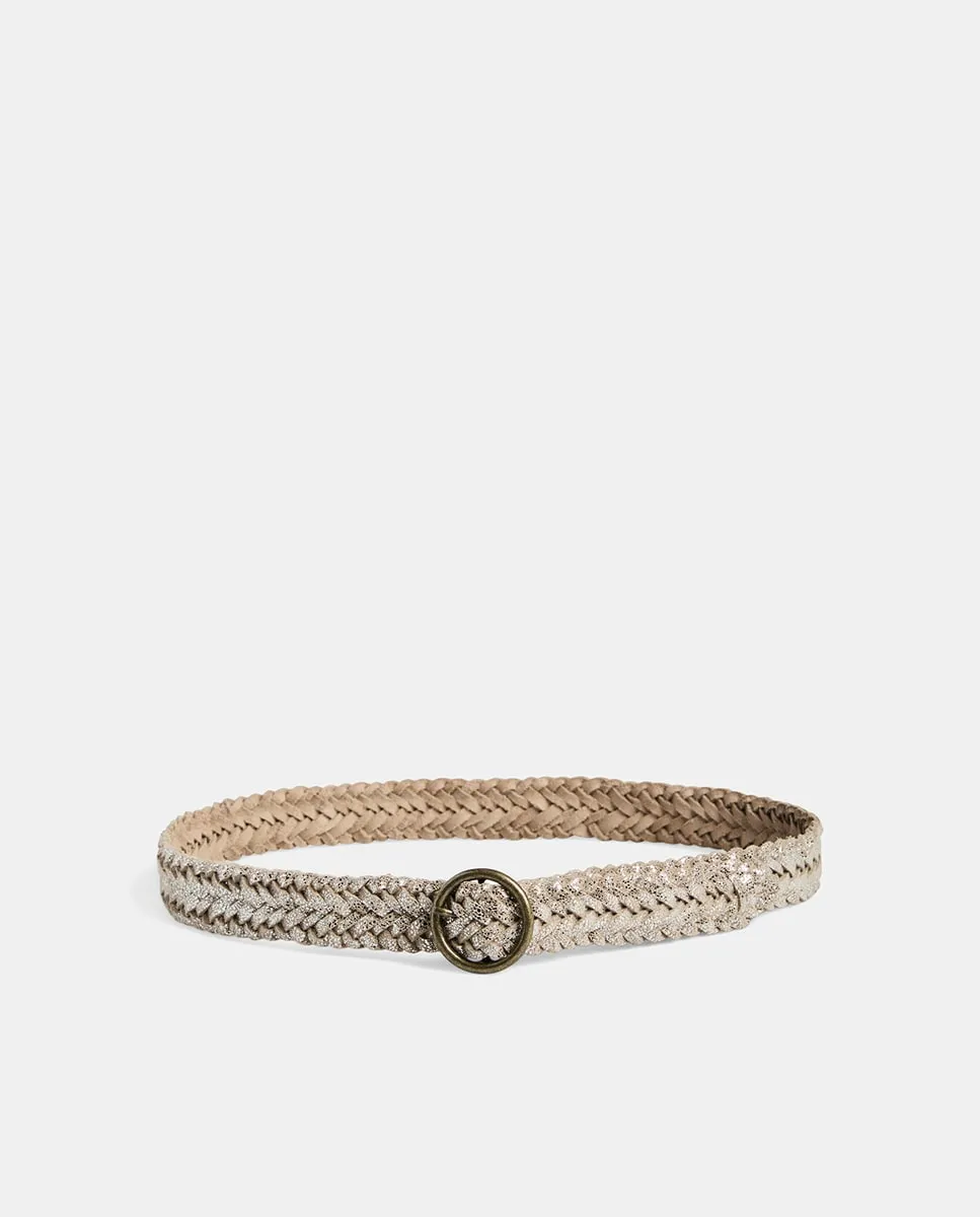 Плетеный кожаный ремень Pieces, серебряный
Плетеный кожаный ремень Pieces, серебряный