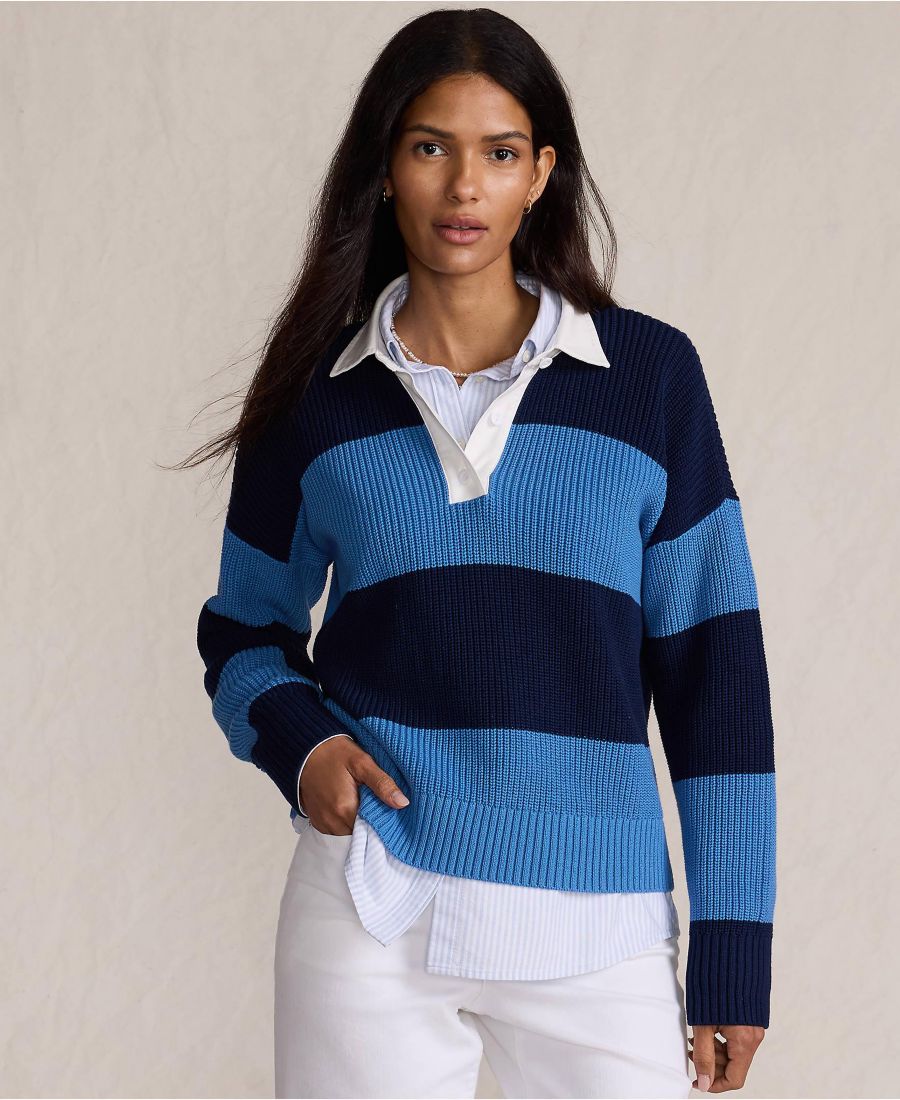 Женский регбийный свитер Petite Drifter с тканым воротником Lands' End, Muted cobalt blue/navy rugby
Женский регбийный свитер Petite Drifter с тканым воротником Lands' End, Muted cobalt blue/navy rugby