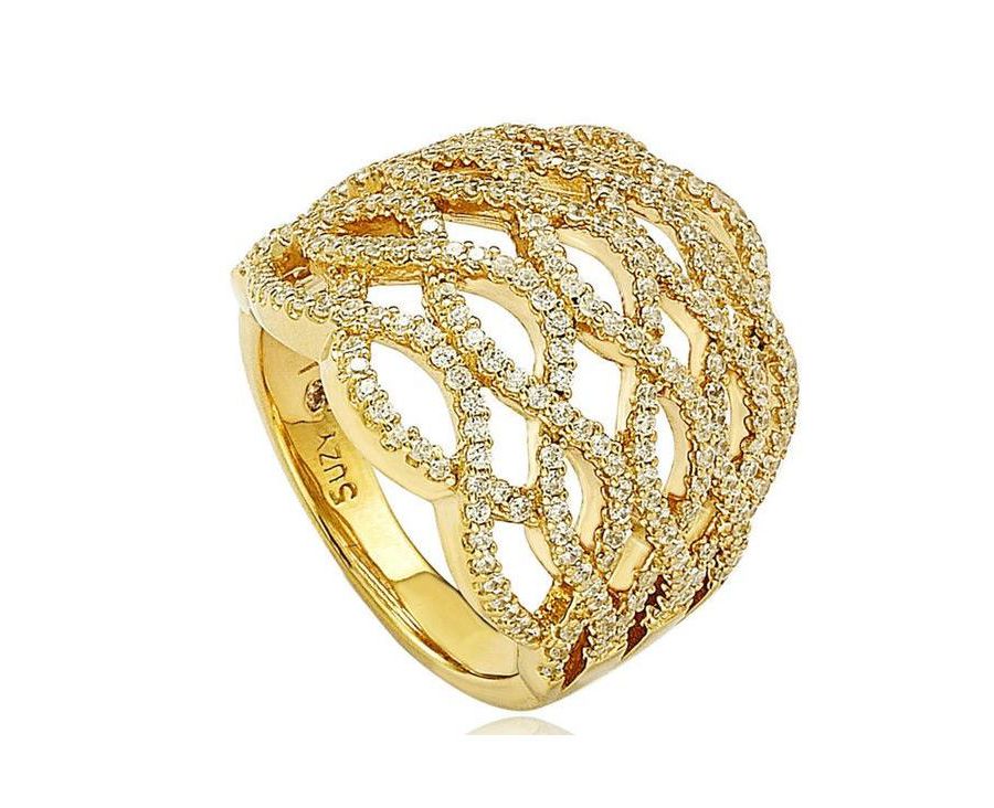 Кольцо Suzy Levian из стерлингового серебра с кубическим цирконием, инкрустированное пятью рядами фианитов, символизирующее знак бесконечности Suzy Levian New York, Gold
Кольцо Suzy Levian из стерлингового серебра с кубическим цирконием, инкрустированное пятью рядами фианитов, символизирующее знак бесконечности Suzy Levian New York, Gold