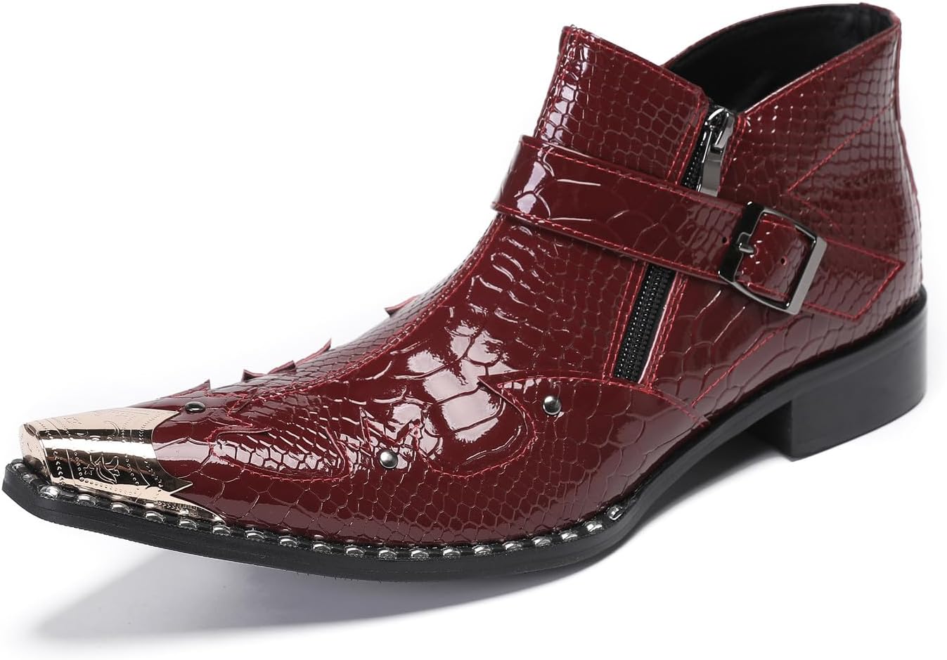 Мужские ботинки с коротким голенищем Santimon Chelsea, повседневные, для вечеринок и рок-выступлений, западного стиля, с текстурой под змеиную кожу, чукка-ботинки, с металлическими вставками, красный
Мужские ботинки с коротким голенищем Santimon Chelsea, повседневные, для вечеринок и рок-выступлений, западного стиля, с текстурой под змеиную кожу, чукка-ботинки, с металлическими вставками, красный