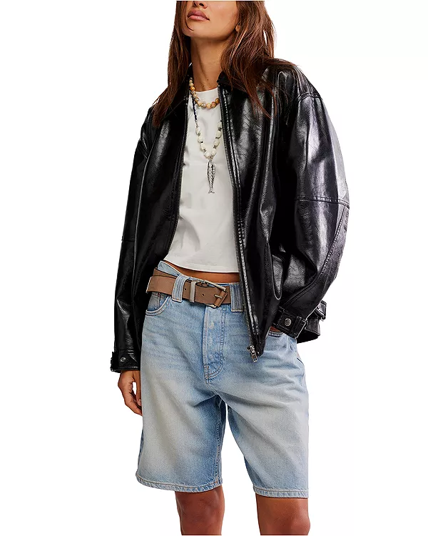 Куртка из искусственной кожи Sloane Free People, черный
Куртка из искусственной кожи Sloane Free People, черный